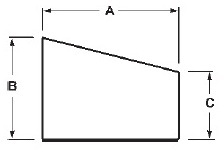 Unpolished Eccentric Reducer Dimensions